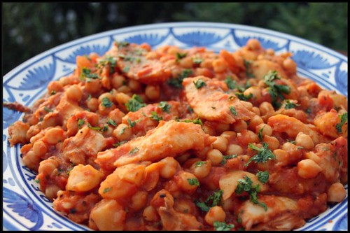 Ragoût de pois chiches et morue