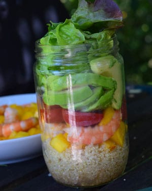 Salade en bocal (salad jar exotique)