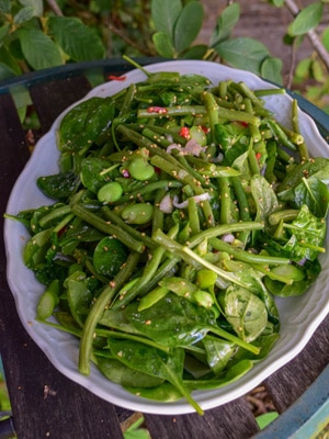Salade de printemps aux asperges vertes